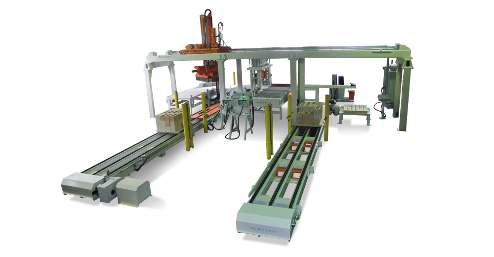 Automatic concrete splitting line and and packaging of concrete blocks TS 120/40 120T Mod. Split & Pack - Techno Split